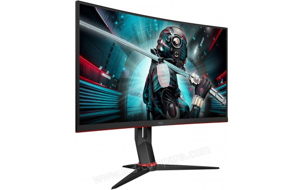 AOC CQ27G2U/BK - Vue 3/4 gauche