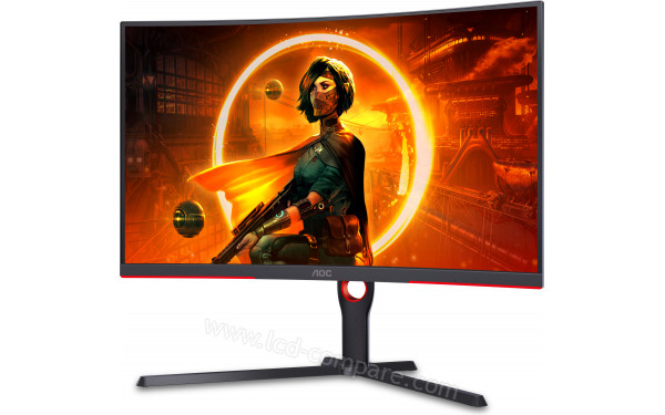 AOC CQ32G3SU/BK - Vue 3/4 droite