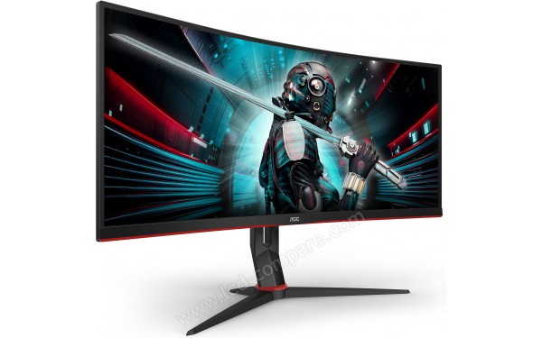 AOC CU34G2/BK - Vue 3/4 gauche