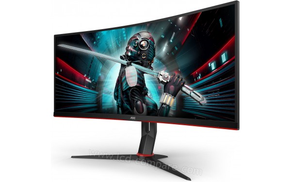 AOC CU34G2/BK - Vue 3/4 droite