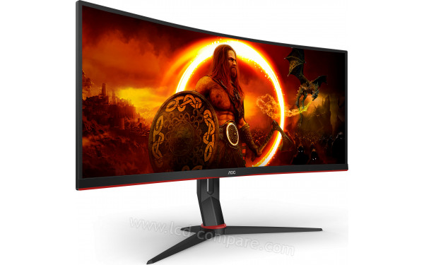 AOC CU34G2XP/BK - Vue 3/4 gauche