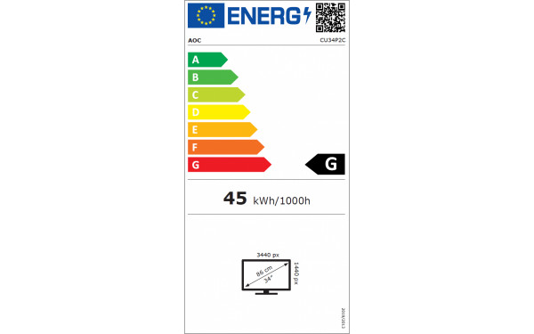AOC CU34P2C - &Eacute;tiquette &eacute;nergie v2