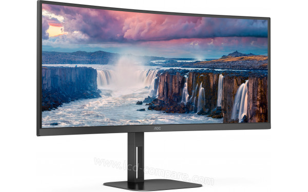 AOC CU34V5C/BK/23 - Vue 3/4 gauche