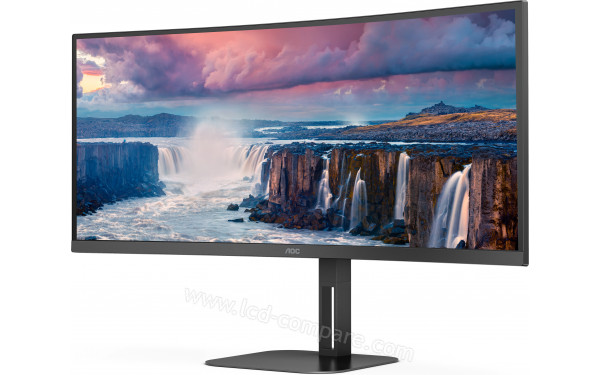 AOC CU34V5C/BK - Vue 3/4 droite