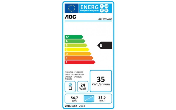AOC G2260VWQ6 - &Eacute;tiquette &eacute;nergie