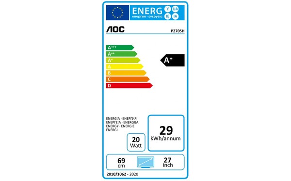 AOC P270SH - &Eacute;tiquette &eacute;nergie