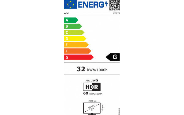 AOC PD27S - &Eacute;tiquette &eacute;nergie v2