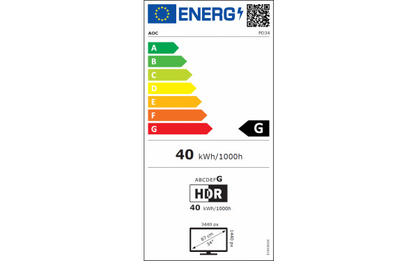AOC PD34 - &Eacute;tiquette &eacute;nergie v2