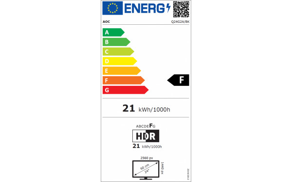 AOC Q24G2A/BK - &Eacute;tiquette &eacute;nergie v2