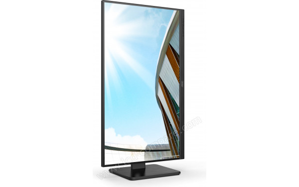 AOC Q27P2CA - Vue 3/4 gauche en mode portrait