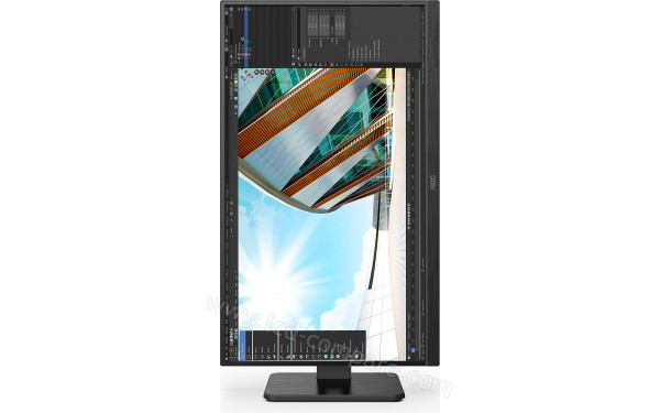 AOC Q27P2Q - Vue de face en mode portrait