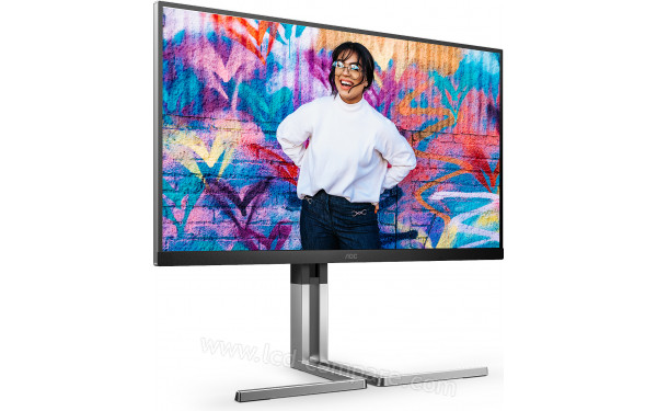 AOC Q27U3CV - Vue 3/4 gauche