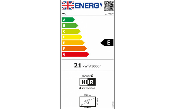 AOC Q27U3CV - &Eacute;tiquette &eacute;nergie v2