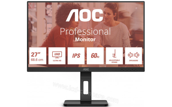 AOC U27E3UF - Vue de face