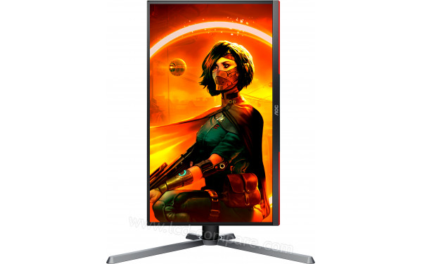 AOC U27G3X/BK - Vue de face en mode portrait
