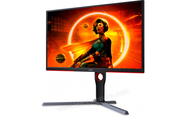 AOC U27G3X/BK - Vue 3/4 droite