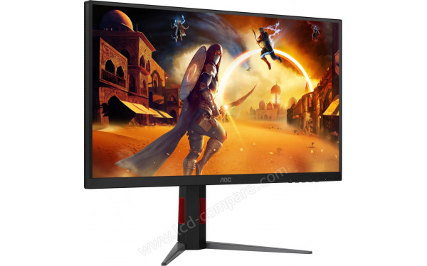 AOC U27G4XM - Vue 3/4 gauche