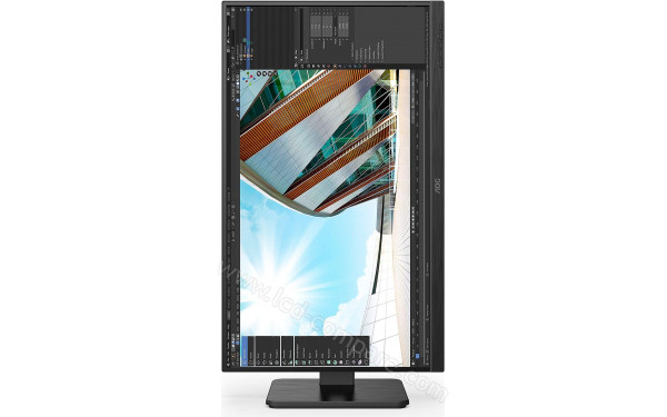AOC U27P2 - Vue de face en mode portrait