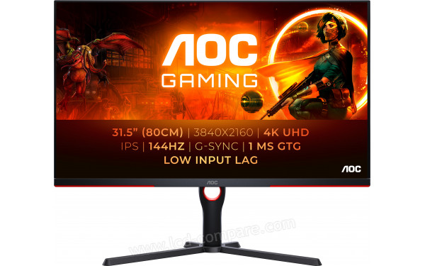 AOC U32G3X/BK - Vue de face