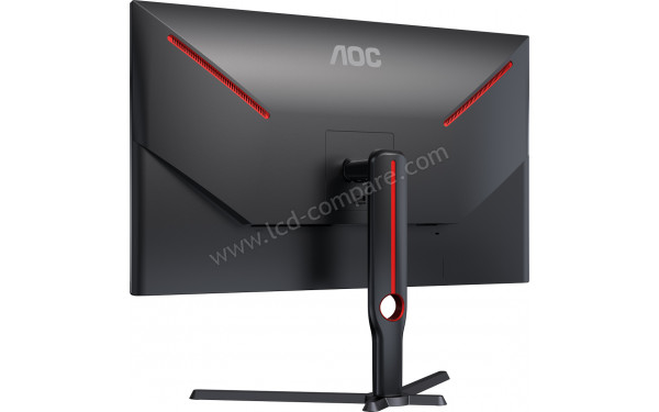 AOC U32G3X/BK - Vue 3/4 arri&egrave;re