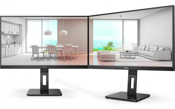 AOC U32P2 - Design fin sur les c&ocirc;t&eacute;s (1 seul &eacute;cran fourni)