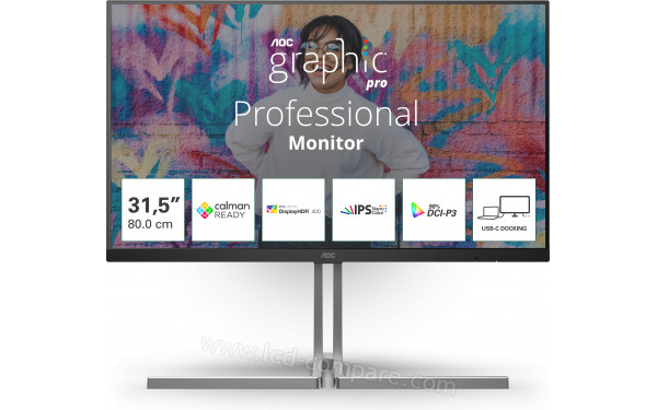 AOC U32U3CV - Vue de face