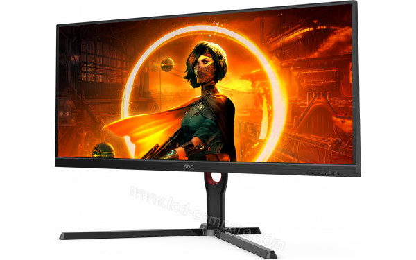 AOC U34G3XM/EU - Vue 3/4 droite