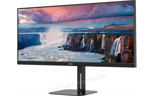 AOC U34V5C/BK - Vue 3/4 droite