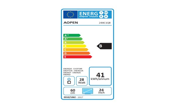 AOPEN 24HC1QRPbidpx - &Eacute;tiquette &eacute;nergie