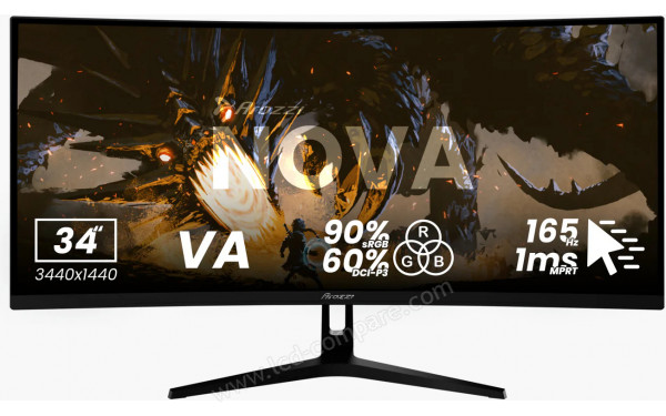 AROZZI Nova 34 Noir AZ-NO-34T2K165-BK - Vue de face