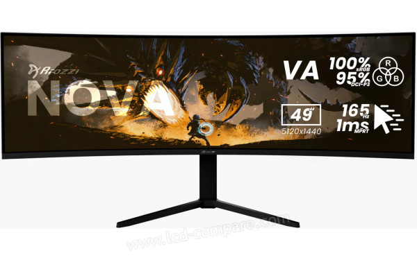 AROZZI Nova 49 Noir AZ-NO-49TUW165-BK - Vue de face
