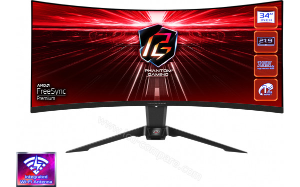 ASROCK PG34WQ15R2B - Vue de face