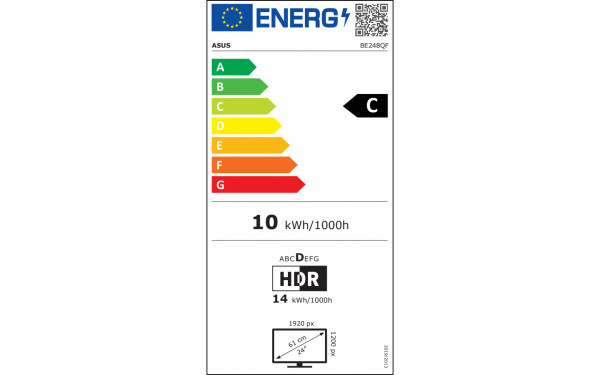 ASUS BE248QF - &Eacute;tiquette &eacute;nergie v2