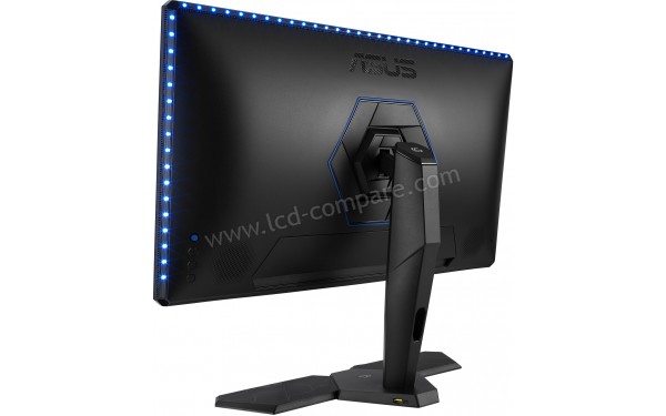 ASUS CG32UQ - Vue 3/4 arri&egrave;re avec syst&egrave;me Halo Sync