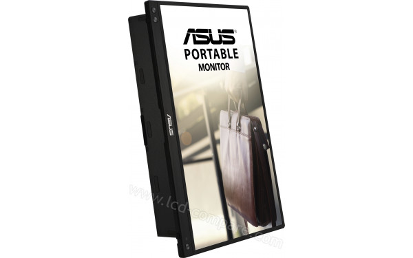 ASUS MB16ACV - Vue de 3/4 en mode portrait