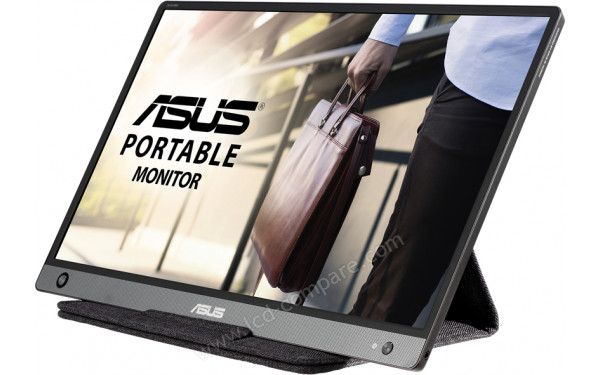 ASUS MB16AH - Vue 3/4 droite avec Smart Case inclus