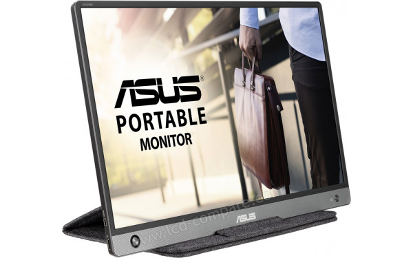 ASUS MB16AH - Vue 3/4 gauche avec Smart Case inclus