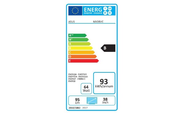 ASUS MX38VC - &Eacute;tiquette &eacute;nergie