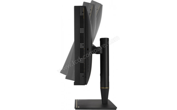 ASUS PA27UCX-K - Vue de profil avec mise en sc&egrave;ne de l'ajustement de l'inclinaison