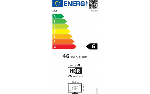 ASUS PA32DC - &Eacute;tiquette &eacute;nergie v2