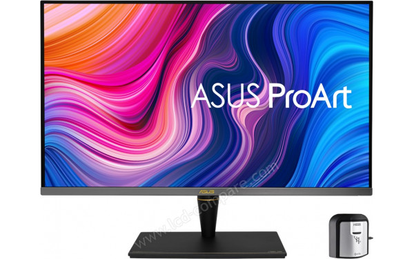 ASUS PA32UCX-PK - Vue de face avec sonde de calibration fournie