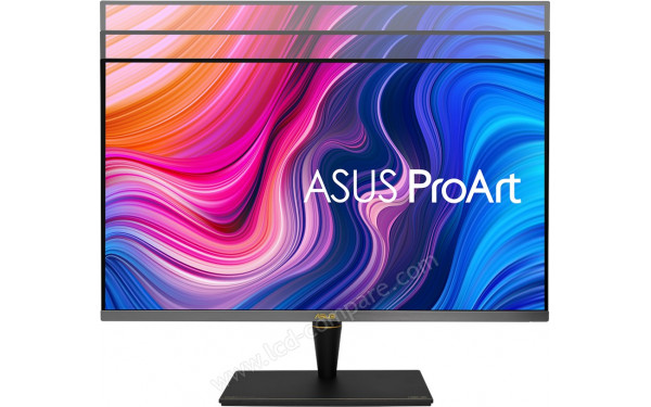 ASUS PA32UCX-P - Vue de face avec mise en sc&egrave;ne de l'ajustement de la hauteur