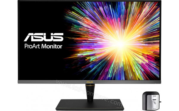 ASUS PA32UCX - Vue de face avec sonde de calibration (non fournie)