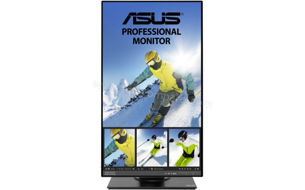 ASUS PB247Q - Vue de face en mode portrait