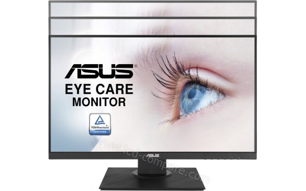 ASUS VA24DQLB - Vue de face r&eacute;glage hauteur