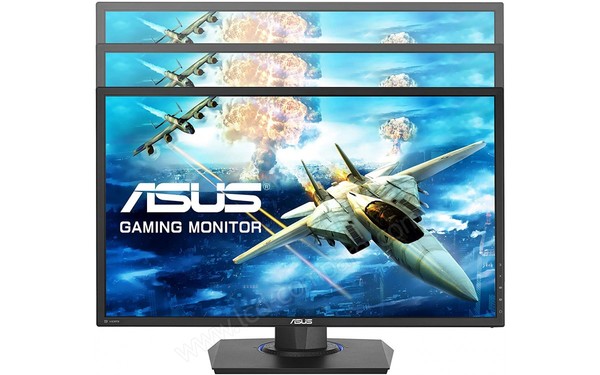 ASUS VG245H - Vue de face avec pied r&eacute;glable en hauteur
