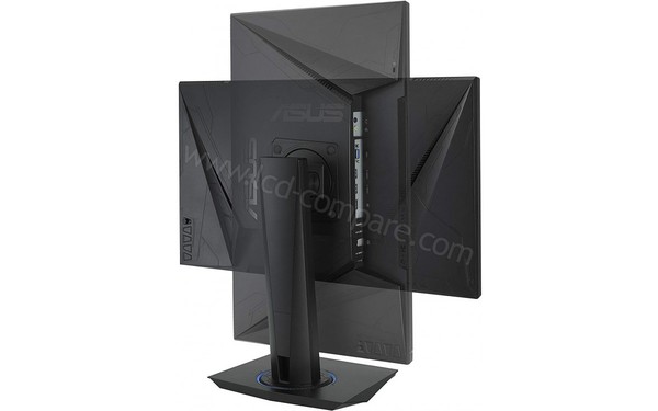 ASUS VG245Q - Vue de l'arri&egrave;re en mode pivot