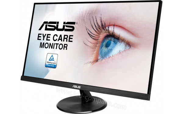ASUS VP279HE - Vue 3/4 droite bascul&eacute; en arri&egrave;re