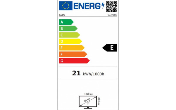 ASUS VZ27EHE - &Eacute;tiquette &eacute;nergie v2