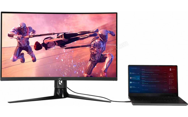 ASUS XG32VC - Connexion rapide d'un ordinateur via le port USB-C